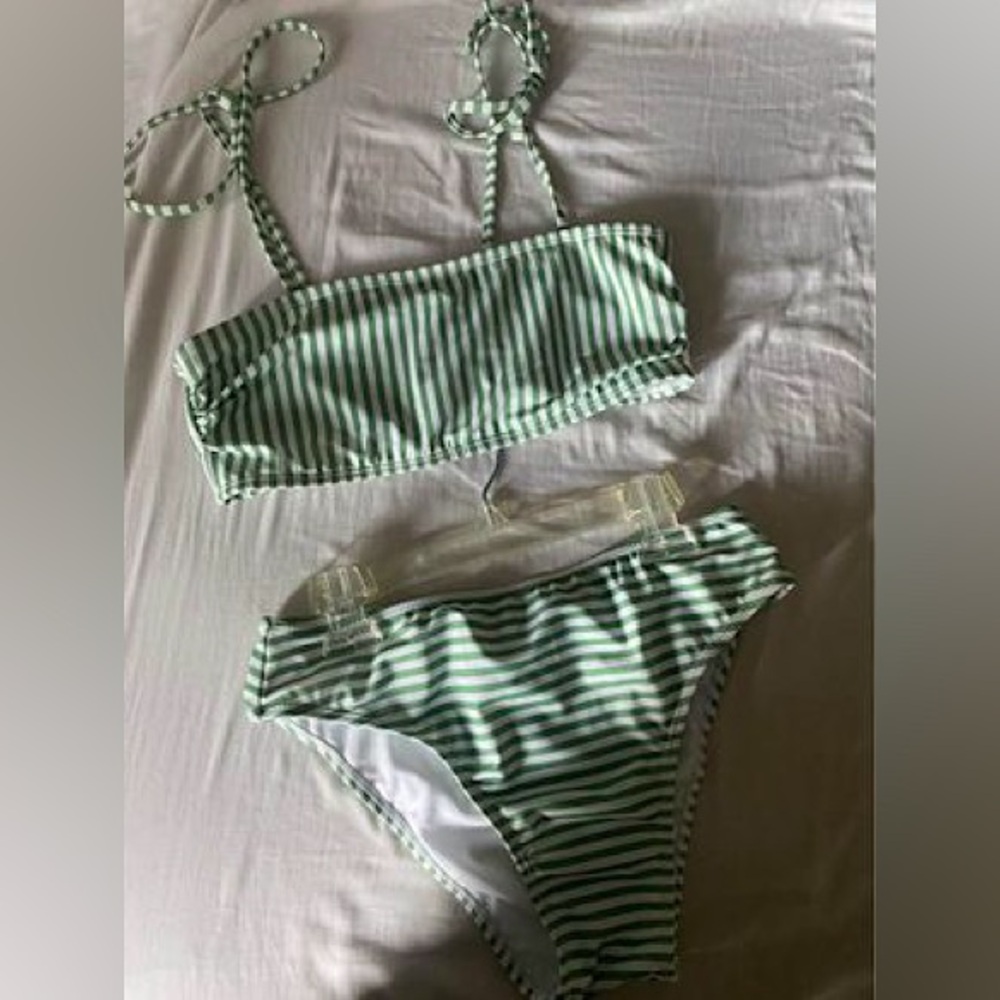 Shein striped bikini.